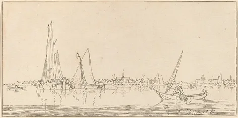 Bernardus Schreuder, River with Town