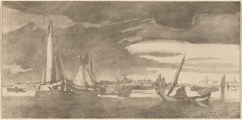 Bernardus Schreuder, River with Town
