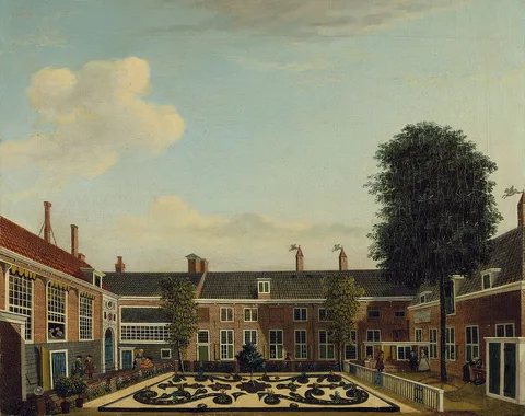 Louis Chalon, The Small Courtyard of the Lepers’ Home