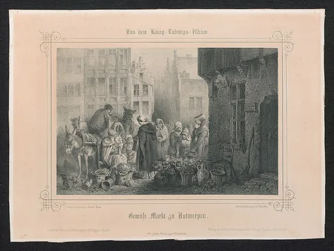 Johann Wölfle, Groentemarkt te Antwerpen
