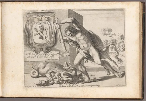 Francesco Curti, Frontispiece: Hercules Fighting the Hydra