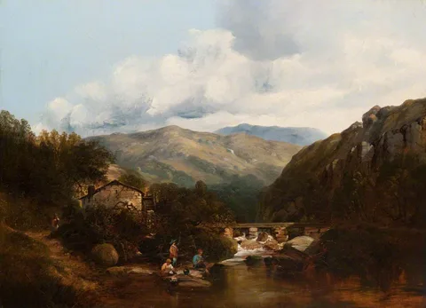 William S. Rose, Landscape with a Watermill and a Bridge