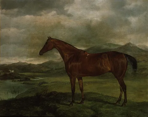 William Luker, Portrait of a hunter in landscape