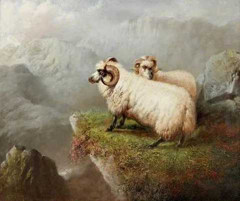 George Hepper, Sheep on a Cliff's Edge
