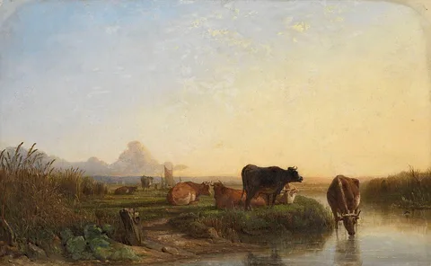 John Frederick Tennant, Landscape with Cattle: "Dagenham Gulf"
