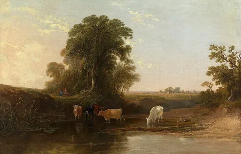 John Frederick Tennant, Landscape with Cattle: "Near Scarborough"