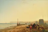 John Frederick Tennant, View of Martello Towers near Bexhill, Looking towards Beachy Head, East Sussex