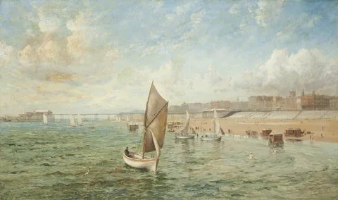 Thomas Huson, View of North Pier, Blackpool, from the South West