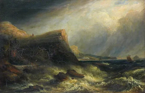 James Francis Williams, Scene on the Ayrshire Coast – Storm Passing Off