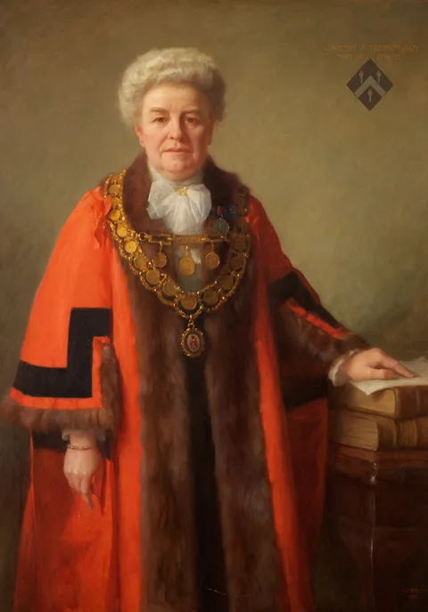 Isaac Cooke, Portrait of Miss Gwenllian E. F. Morgan (1852-1939), Coronation Mayor of Brecon (1910-1911)