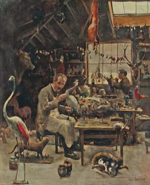 Rodolphe Christen, George Sim in his Workshop, Aberdeen