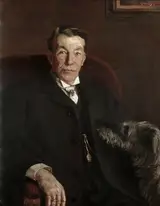 Leonard Frank Skeats, Major Charles Edward Davis (1827–1902), with His Dog