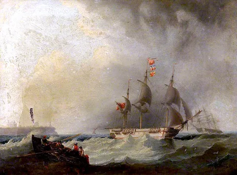 William Garthwaite, The East Indiaman 'Hotspur' leaving the Tyne on her Maiden Voyage