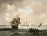 William Garthwaite, Entrance of a River with Shipping