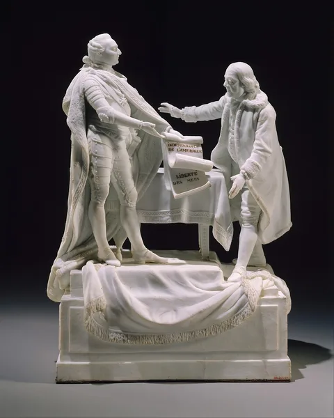 Charles-Gabriel Lemire, Figure of Louis XVI and Benjamin Franklin