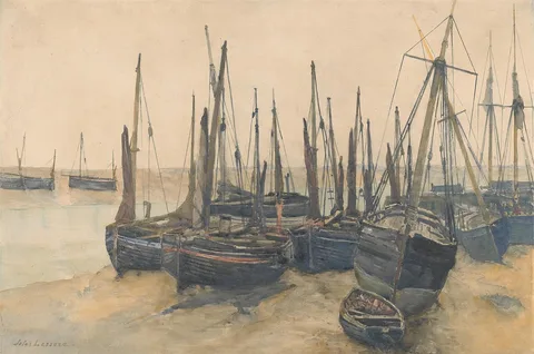 Jules Lessore, Fishing Boats Moored