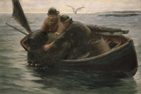 Herbert E. Butler, Hauling in the lobster pot