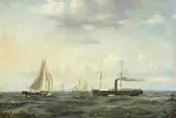 Carl Julius Emil Olsen, Shipping in the Sound off Kronborg Castle.