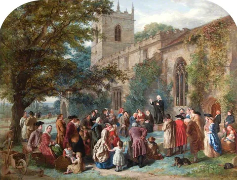 George Washington Brownlow, John Wesley Preaching from His Father's Tomb at Epworth