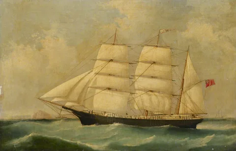 Frederick Tudgay, The barque George Durkee under way