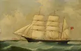 Frederick Tudgay, The barque George Durkee under way