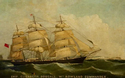 Frederick Tudgay, The ship Elizabeth Dougall under sail
