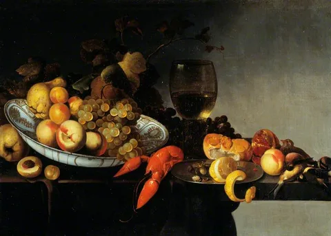 Michiel (II) Simons, Still Life with Fruit, a Lobster and Dead Game