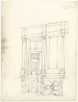 Johan Adolph Rust, Deur in de afsluiting van de Drapenierskapel in de Nieuwe Kerk te Amsterdam