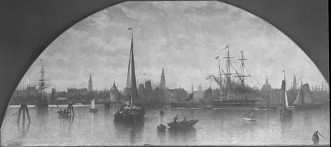 Johan Adolph Rust, View of the IJ near Amsterdam