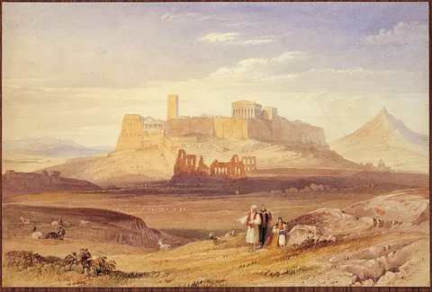 William Purser, View of Athens with the Acropolis and the Odeion of Herodes Atticus