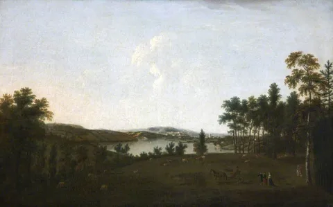 William Tomkins, Mount Edgcumbe and Plymouth Sound from Saltram