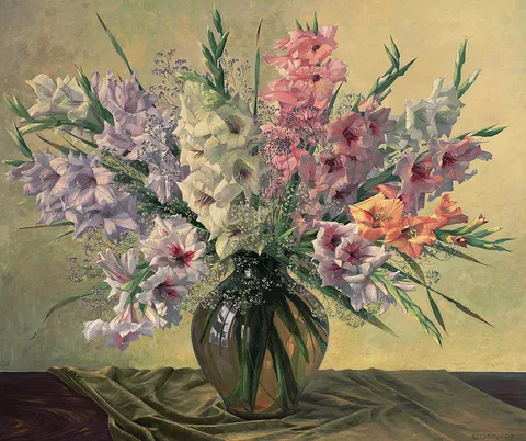Carl Berndt, Bouquet of Gladiolas