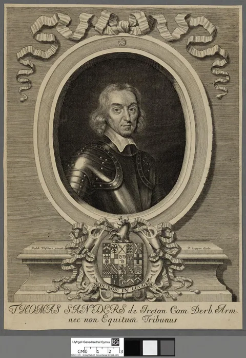 David Loggan, Thomas Sanders de Ireton Com. Derb. Arm. nec non Equitum Tribunus