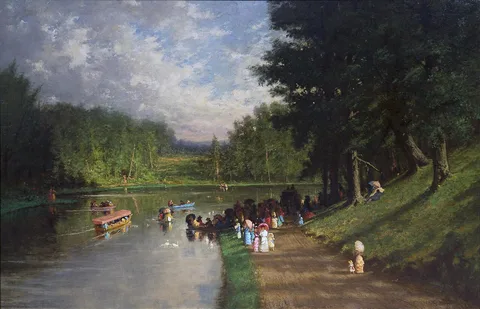 Frederick Batcheller, Summer Afternoon along the River, Rhode Island