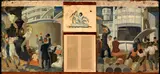 Henrik Martin Mayer, The Train and Loading the Boat (mural study, Louisville, Kentucky Marine Hospital)