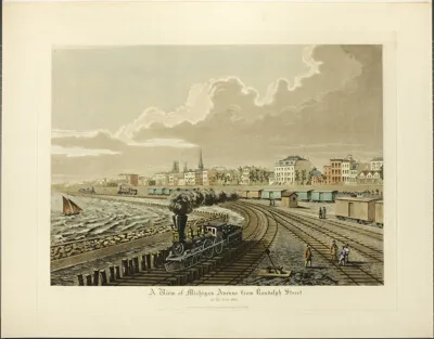 Raoul Varin, A View of Michigan Avenue from Randolph Street in the Year 1865