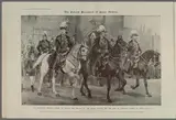 Richard Caton Woodville Jr., "The procession through London His Majesty King Edward VII., the German Emperor, and the Duke of Connaught passing St. James's Palace"