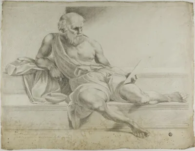 John Downman A.R.A, Study after Raphael's Diogenes in the School of Athens
