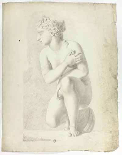 John Downman A.R.A, Study after the Statue of Crouching Venus