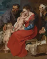 Atelier de Peter Paul Rubens, The Holy Family with Saints Elizabeth and John the Baptist