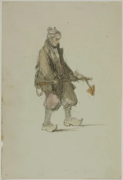 Snr. George Chambers, Dutch Sailor, Carrying an Anchor
