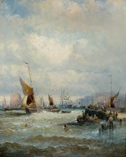 William Anslow Thornbery, A Breezy Day, Mouth of the Thames