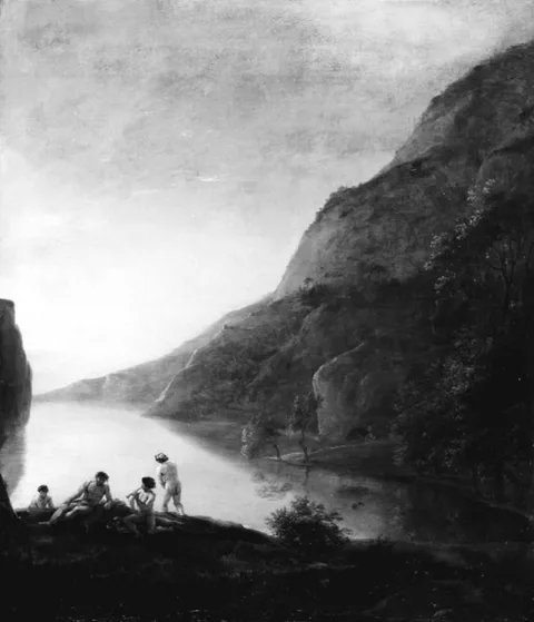 Hermann van Swanevelt, Landscape with Bathers