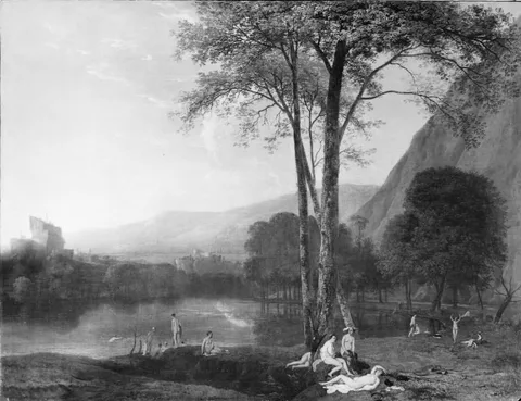 Hermann van Swanevelt, Quiet Summer Evening by a Mountain Lake