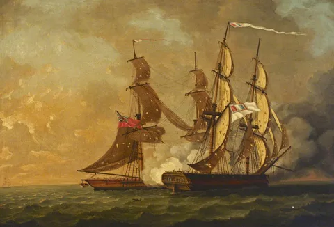 Thomas Yates, HM brig 'Scourge' capturing the 'Sans Culotte', 13 March 1793