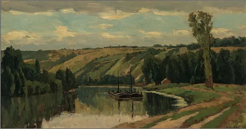 Nicolaas Bastert, View of the Seine near Mantes