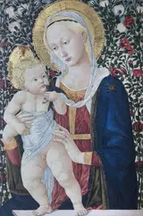 Pseudo Pier Francesco Fiorentino, Madonna and Child before a Rose Hedge
