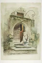 Lawrence Earle, Two Women in a Doorway