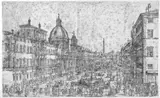 Giovan Battista Falda, Piazza Navona, Rom