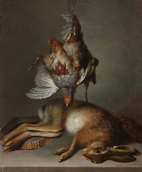 Frederick Charles Underhill, Still Life of Dead Hare and Partridge